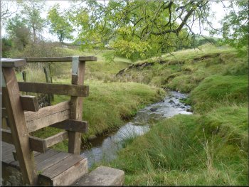 One of several footbridges on the path to Barley