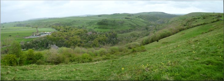 Looking across the Wye valley from the Priestcliffe Lees nature reserve