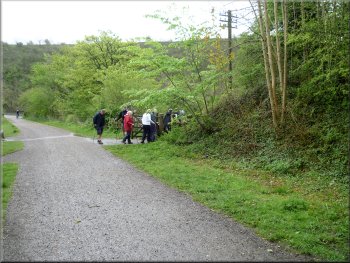 Our turning off the Monsal Trail at the start of the viaduct