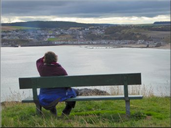 Enjoying the view across Cullen Bay