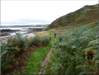 Path around the foot of the cliffs into Cullen Bay