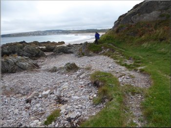Path around the foot of the cliffs into Cullen Bay