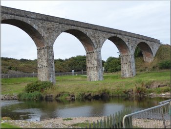 The railway viaduct where it crosses the Burn of Cullen