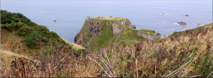 Remains of Findlater Castle rebuilt in late 1300's. An earlier castle here was captured & occupied by the Vikings in the late 1200's