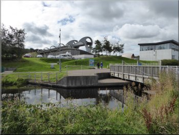 Bridge over the canal to the Falkirk Wheel