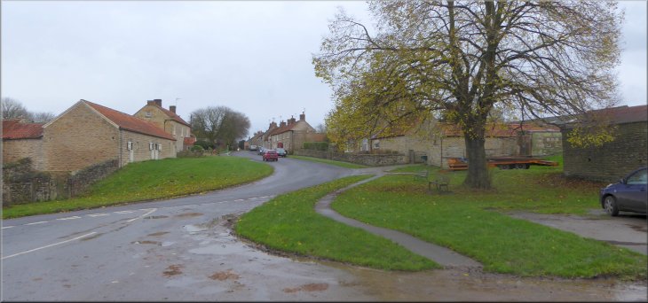  The main street in Lockton seen from the little green in front of the cafe