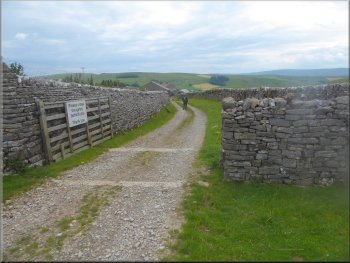 Farm access road into New House Farm (National Trust)
