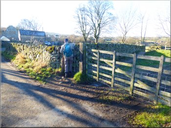 Turning right off the access road to West Hall farm