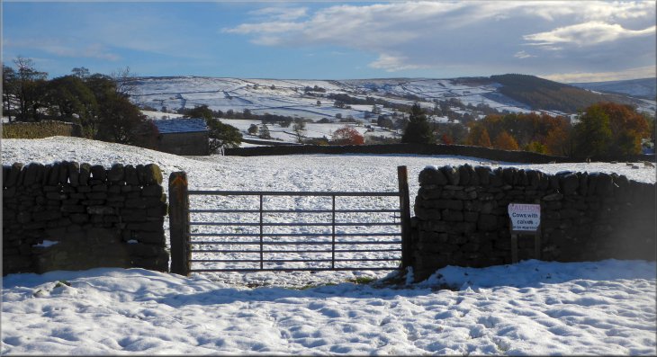Looking across Nidderdale from a footpath above How Stean Gorge