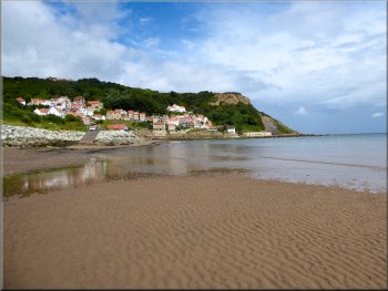 Looking back to the village of Runswick Bay