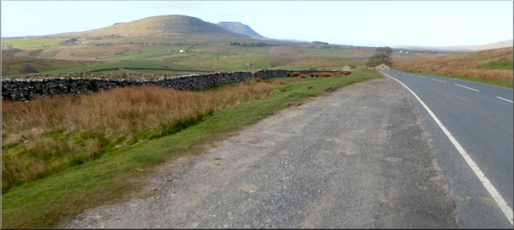 Looking to the south from our parking spot to Ingleborough over the shoulder of Park Fell