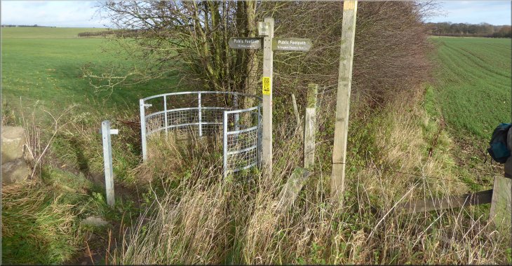 Stile at a junction in the paths at map ref. SE 368 164