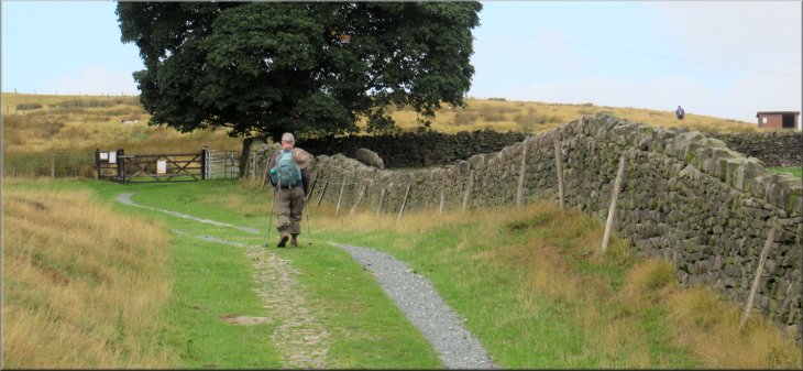 We followed the vehicle track to this padlocked gate with a stile to the right