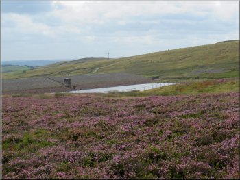 Looking down to Carr Bottom Reservoir from the path