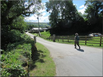Access road to Studfold Farm from the bridge over the beck