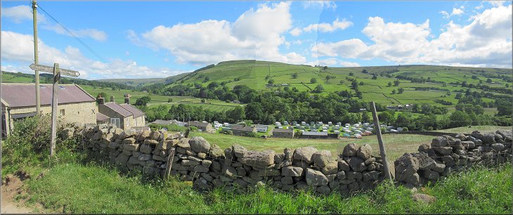 Looking across Nidderdale over Studfold Farm to Trapping Hill from the Nidderdale Way