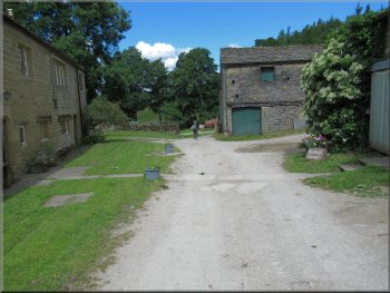 Access track through Grange Farm at Bouthwaite
