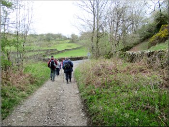 Nearing the A5074 along the byway track