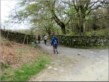 Our left turn off the byway heading for Winster House