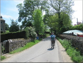 Following the road through Winterburn village