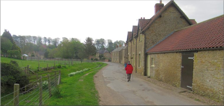 Entering Rudston village along West Gate