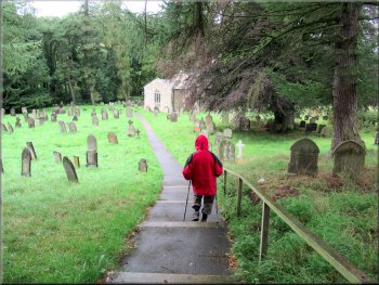 Gravel path down to All Saints Church