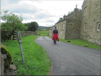 Following the road down from New Hall farm