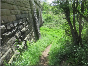 Path by the bridge down to the old railway bed