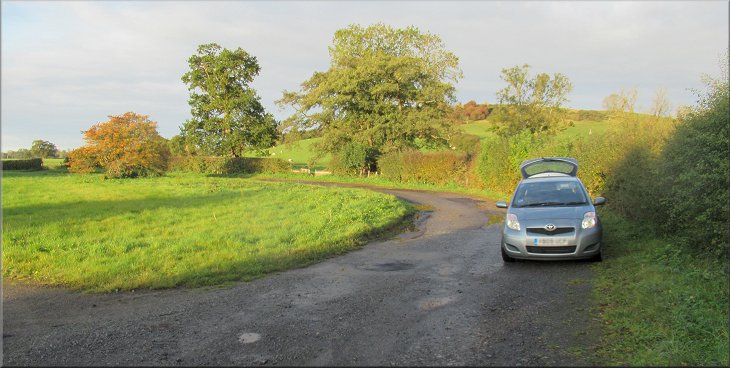 The lay-by between Coxwold and Byland Abbey where we parked