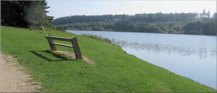 Looking across the reservoir where we started along the western return path