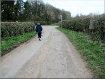 Nearing the junction with Highthorne Lane