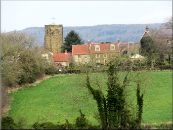 Looking back to Husthwaite church tower