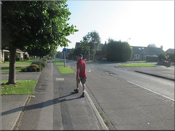 Following the footway along Manor Lane